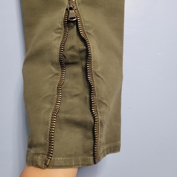 Iceberg Women's Low-rise Ankle Zip Biker Jeans 26 in Green - Picture 8 of 15